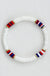 Americana Patriotic Red White Blue Bead Bracelet - LECCE