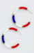 Americana Patriotic Red White Blue Bead Earrings - LECCE
