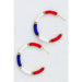 Americana Patriotic Red White Blue Bead Earrings - LECCE