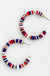 Americana Patriotic Red White Blue Bead Earrings - LECCE