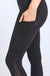 Moto Ribbed Splice Mesh Pocket Full Leggings (AP1714-Charcoal-Grey)