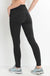 Highwaist Splice Mesh Pocket Full Leggings (Black)