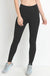 Highwaist Splice Mesh Pocket Full Leggings (Black)