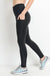Highwaist Splice Mesh Pocket Full Leggings (Black)
