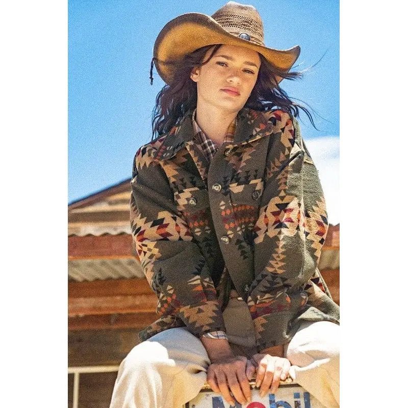 Aztec Graphic Casual Cardigan - LECCE