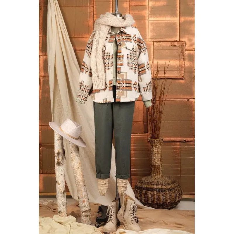 Aztec Graphic Casual Cardigan - LECCE