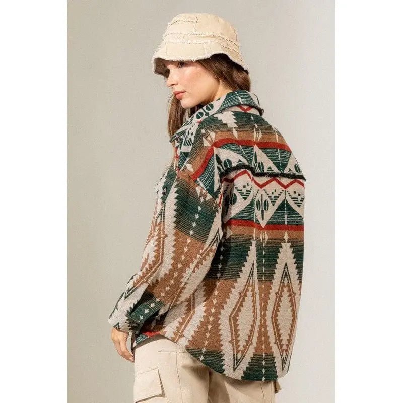 Aztec Graphic Casual Cardigan - LECCE