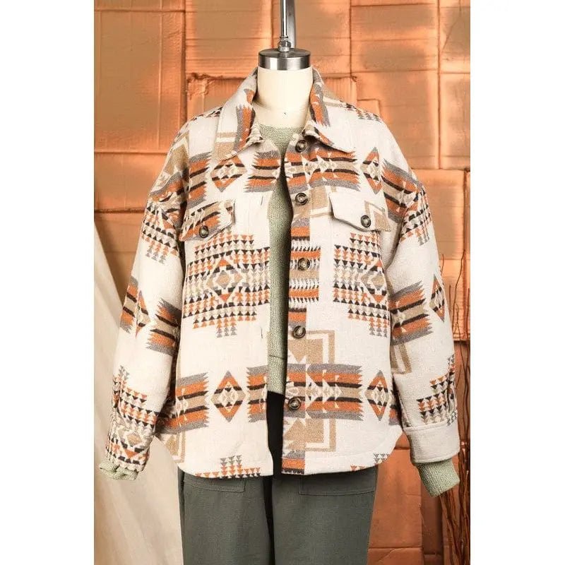 Aztec Graphic Casual Cardigan - LECCE