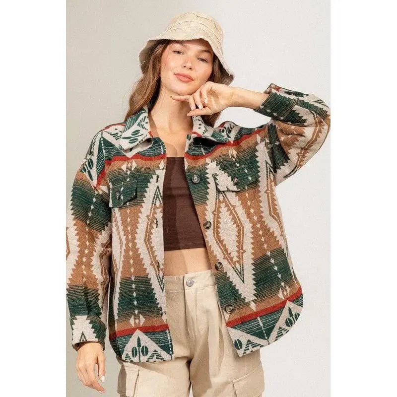 Aztec Graphic Casual Cardigan - LECCE