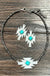 Aztec Natural Turquoise Pendent and Earrings - LECCE