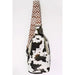 Aztec strap leopard print crossbody sling bag - LECCE