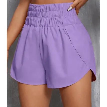 Banding High Waist Athletic Running Workout Shorts - LECCE