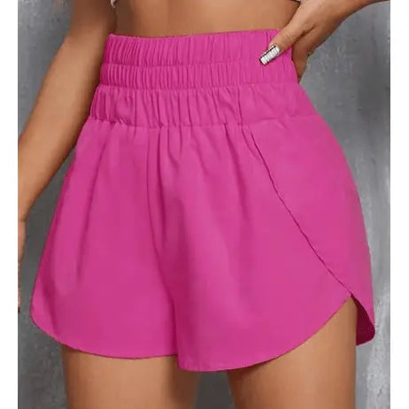 Banding High Waist Athletic Running Workout Shorts - LECCE