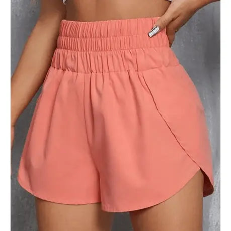 Banding High Waist Athletic Running Workout Shorts - LECCE