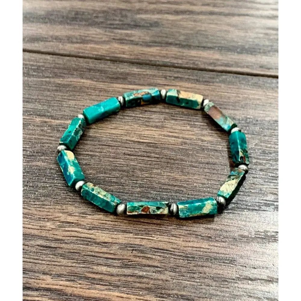 Bar gemstone turquoise bracelet - LECCE