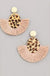 Leopard Tassel Fan Earrings