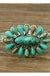 Big Natural Turquoise Navajo C Cuff Bracelet - LECCE