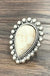 Big White Turquoise Tear Drop Ring - LECCE