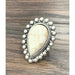 Big White Turquoise Tear Drop Ring - LECCE
