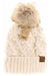 Bobble Knit Fur Pom C.C. Beanie CC Brand