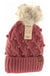 Bobble Knit Fur Pom C.C. Beanie CC Brand