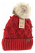 Bobble Knit Fur Pom C.C. Beanie CC Brand
