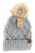 Bobble Knit Fur Pom C.C. Beanie CC Brand