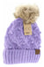 Bobble Knit Fur Pom C.C. Beanie CC Brand