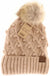 Bobble Knit Fur Pom C.C. Beanie CC Brand