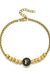 Black Enamel Initial Pisa Bracelet - LECCE