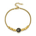 Black Enamel Initial Pisa Bracelet - LECCE
