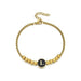 Black Enamel Initial Pisa Bracelet - LECCE