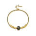 Black Enamel Initial Pisa Bracelet - LECCE