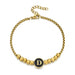 Black Enamel Initial Pisa Bracelet - LECCE