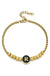 Black Enamel Initial Pisa Bracelet - LECCE