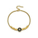 Black Enamel Initial Pisa Bracelet - LECCE