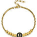 Black Enamel Initial Pisa Bracelet - LECCE