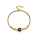 Black Enamel Initial Pisa Bracelet - LECCE