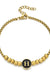 Black Enamel Initial Pisa Bracelet - LECCE