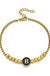 Black Enamel Initial Pisa Bracelet - LECCE