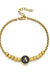 Black Enamel Initial Pisa Bracelet - LECCE