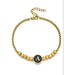 Black Enamel Initial Pisa Bracelet - LECCE