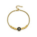 Black Enamel Initial Pisa Bracelet - LECCE