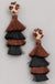  Multi Tone Layered Tassel Earrings
