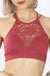 Lace cutout bralette with bra pads Zenana