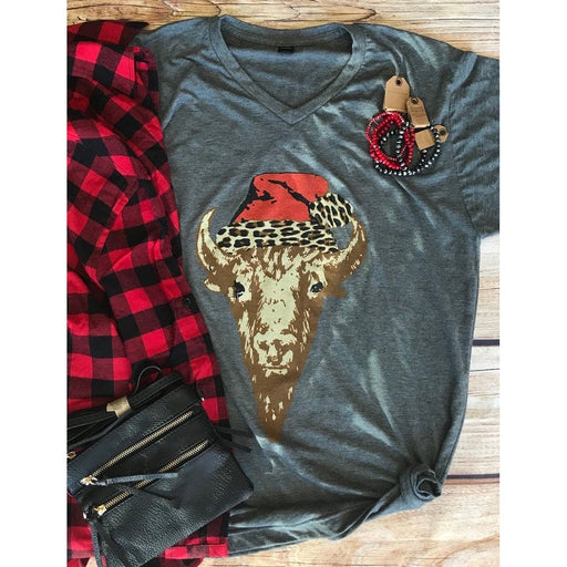 BUFFALO SANTA VNECK
