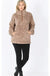 ANGE FAUX FUR HALF ZIP POCKET PULLOVER
