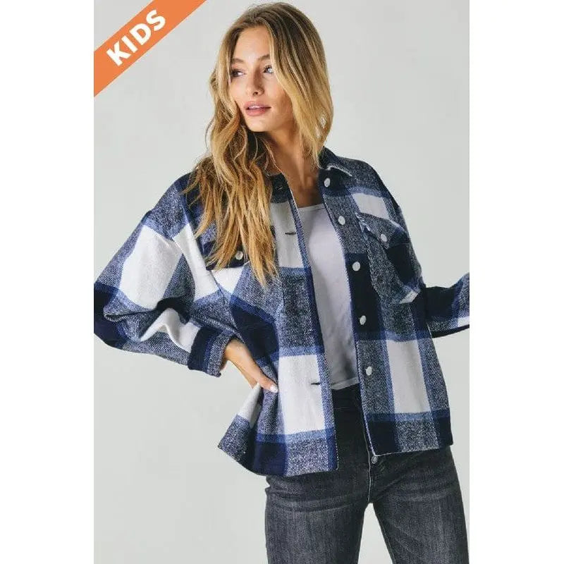 Oversize plaid shirt jacket Davi & Dani