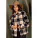 Casual fuzzy printed cozy jacket - LECCE