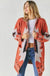Fleece jacquard button opened cardigan Davi & Dani